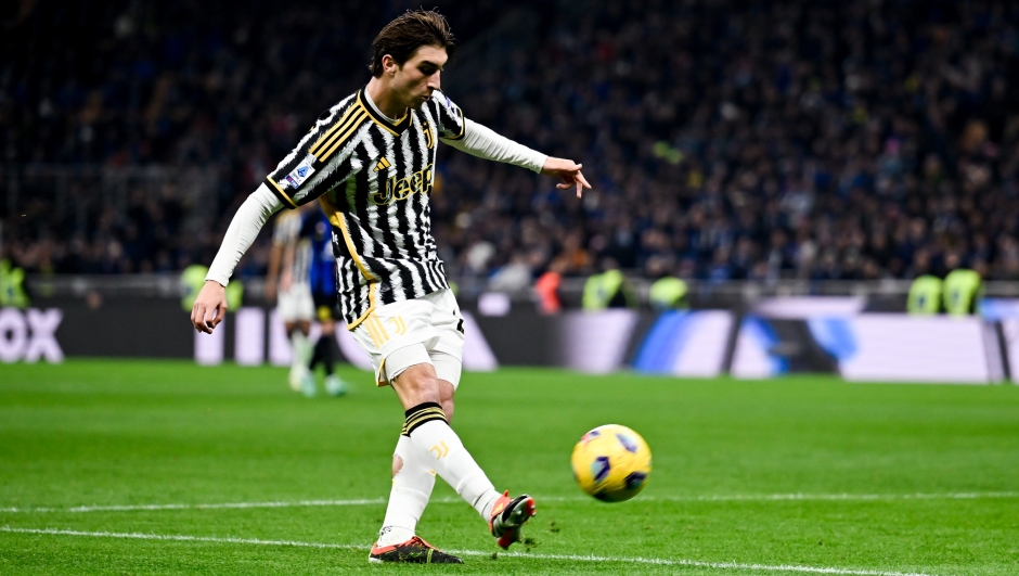 MILAN, ITALY - FEBRUARY 4: Fabio Miretti of Juventus during the Serie A TIM match between FC Internazionale and Juventus - Serie A TIM  at Stadio Giuseppe Meazza on February 4, 2024 in Milan, Italy. (Photo by Daniele Badolato - Juventus FC/Juventus FC via Getty Images)