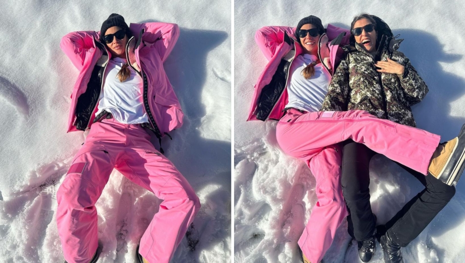 Melissa Satta sulla neve con Maddox e le amiche a San Valentino