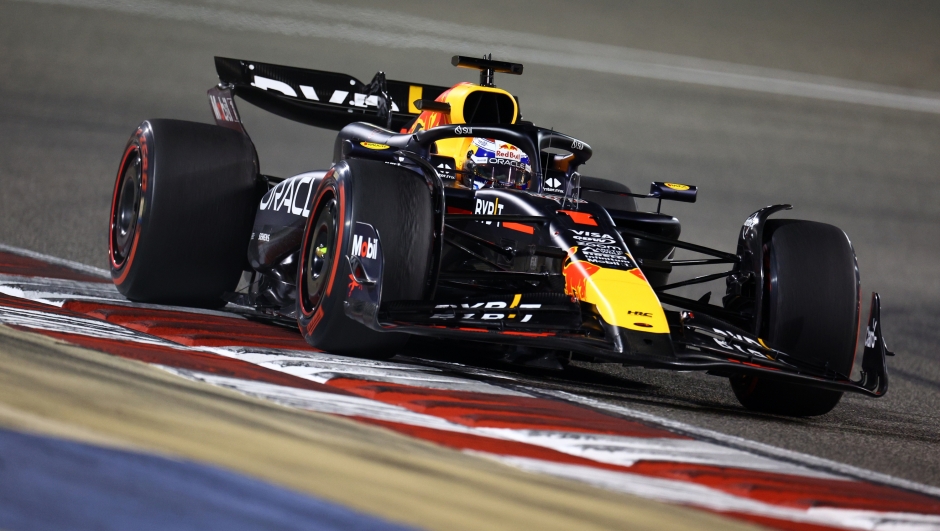 BAHRAIN, BAHRAIN - MARCH 02: Max Verstappen of the Netherlands driving the (1) Oracle Red Bull Racing RB20 on track during the F1 Grand Prix of Bahrain at Bahrain International Circuit on March 02, 2024 in Bahrain, Bahrain. (Photo by Clive Rose/Getty Images)
