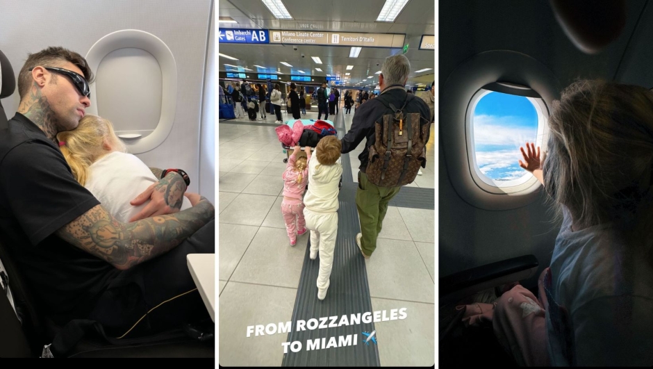 Fedez vola a Miami coi figli, Chiara Ferragni in silenzio sui social