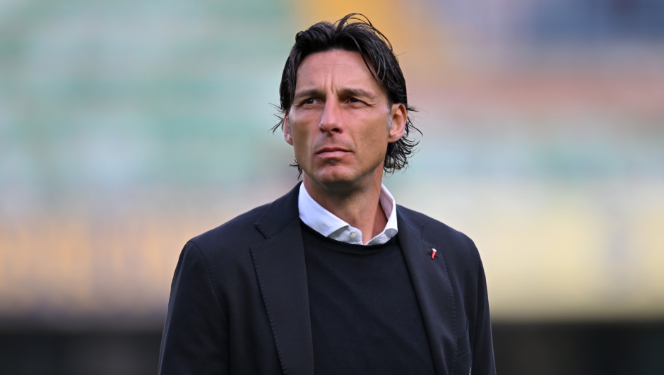 VERONA, ITALY - APRIL 20: Gabriele Cioffi, Head Coach of Udinese Calcio, looks on prior to the Serie A TIM match between Hellas Verona FC and Udinese Calcio at Stadio Marcantonio Bentegodi on April 20, 2024 in Verona, Italy. (Photo by Alessandro Sabattini/Getty Images)