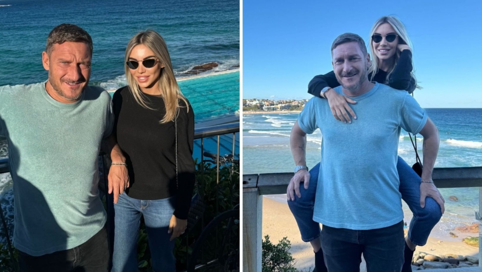 Francesco Totti e Noemi Bocchi felici in Australia