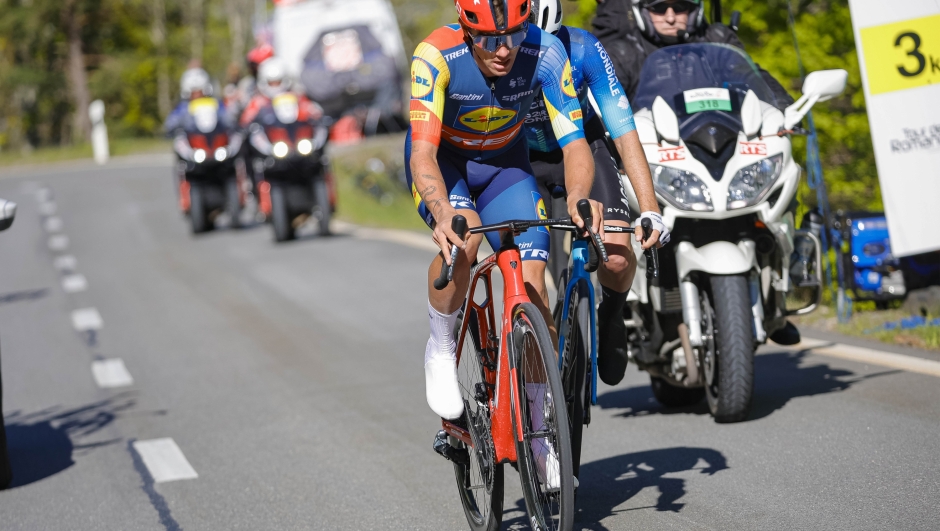 Tour de Romandie 2024 - 77th Edition - 2nd stage Fribourg - Salvan / Les Marécottes 171 km - 25/04/2024 - Thibau Nys (BEL - Lidl - Trek) - photo Massimo Fulgenzi/SprintCyclingAgency©2024