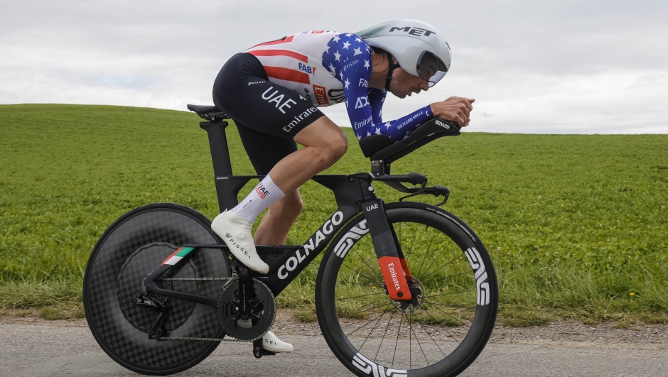 Tour de Romandie 2024 - 77th Edition - 3rd stage Oron - Oron 15,51 km - 26/04/2024 - Brandon Mcnulty (USA - UAE Team Emirates) - photo Massimo Fulgenzi/SprintCyclingAgency©2024
