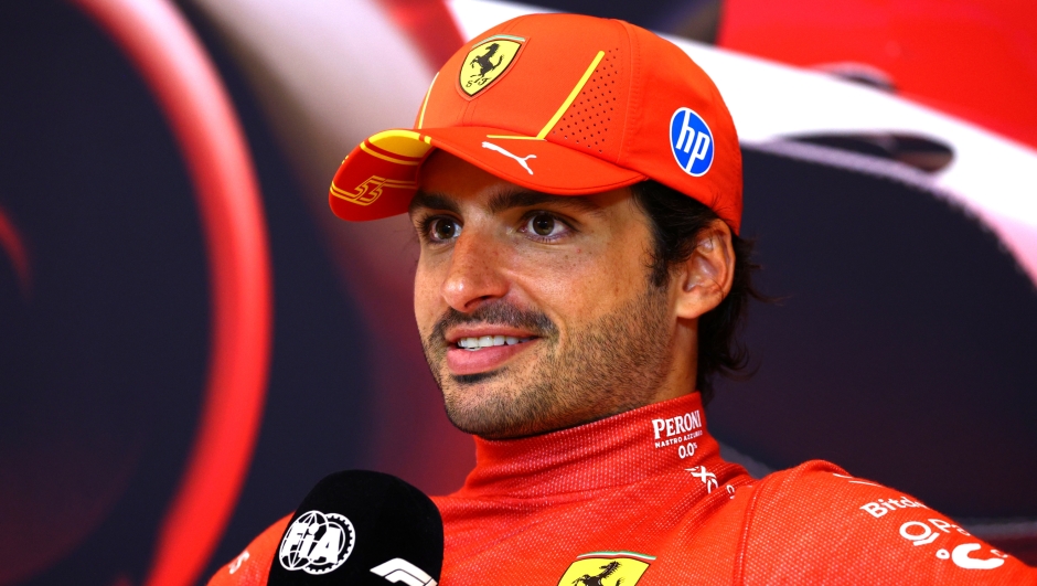 MONTE-CARLO, MONACO - MAY 26: Third placed Carlos Sainz of Spain and Ferrari attends the press conference after the F1 Grand Prix of Monaco at Circuit de Monaco on May 26, 2024 in Monte-Carlo, Monaco. (Photo by Clive Rose/Getty Images)