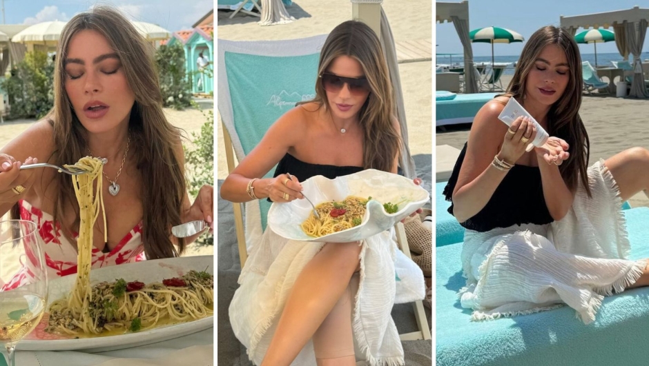Sofia Vergara in vacanza in Italia