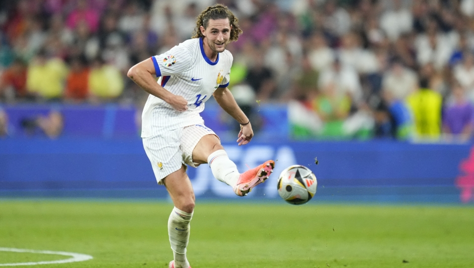 Adrien Rabiot central midfield of France and Juventus FC during the UEFA EURO 2024 semi-final match between Spain v France at Munich Football Arena on July 9, 2024 in Munich, Germany. (Photo by Jose Breton/Pics Action/NurPhoto) (Photo by Jose Breton / NurPhoto / NurPhoto via AFP)