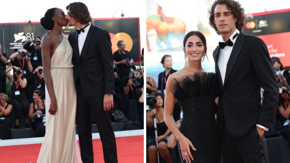 Venezia 81 Paola Egonu, Gianmarco Tamberi red carpet