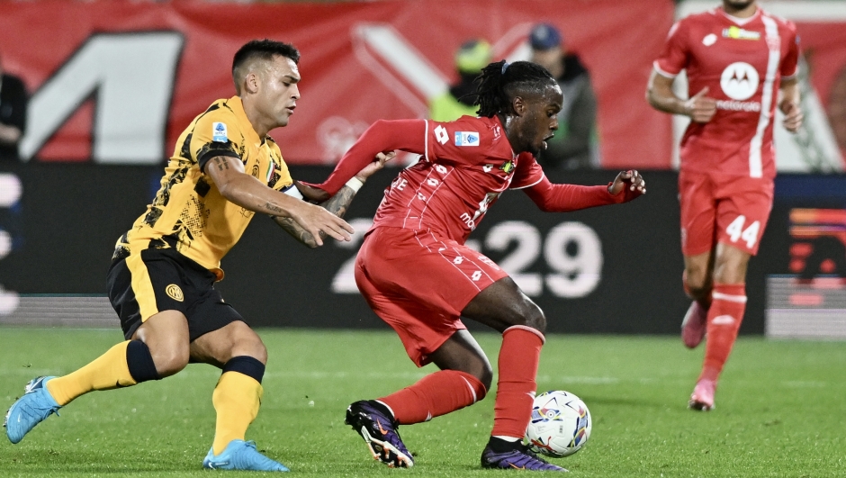 AC Monza's Warren Bondo during fourth Serie A soccer match between Monza and Inter, at the U-Power Stadium in Monza, Italy - Sunday, September 15, 2024. Sport - Soccer (Photo AC Monza/LaPresse by Studio Buzzi)