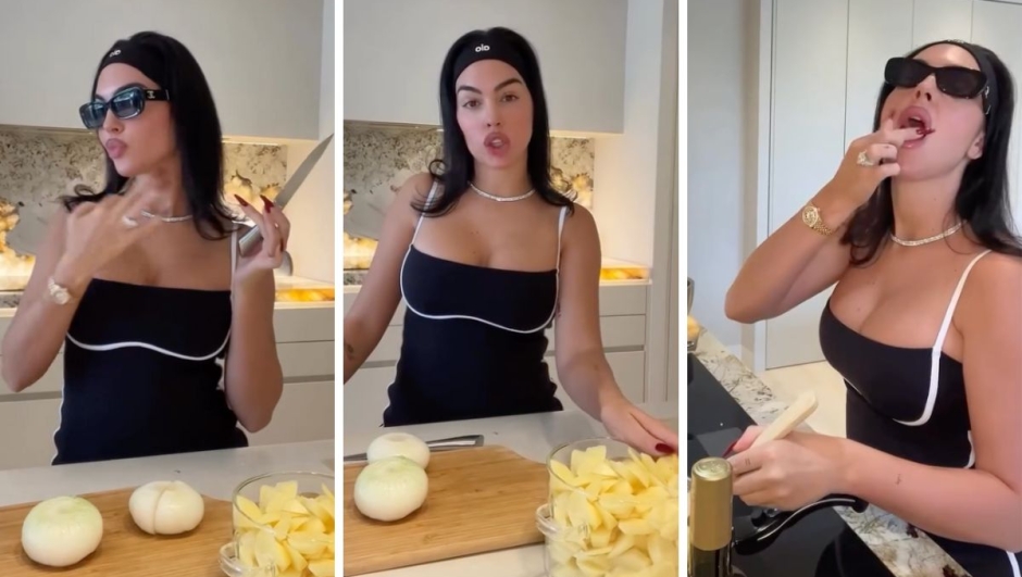 Georgina Rodriguez sexy in cucina