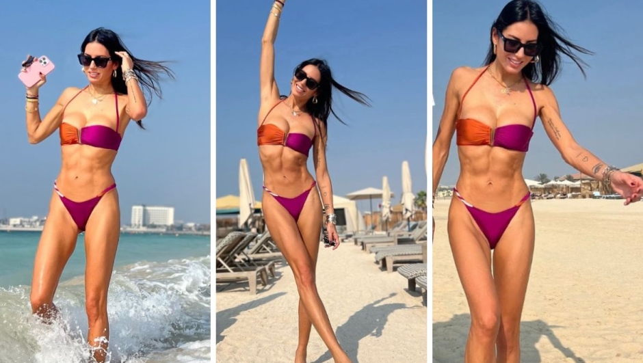 Elisabetta Gregoraci in bikini a Dubai