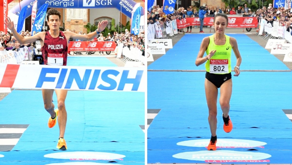 Pietro Riva e Sara Nestola campioni italiani 2024 di mezza maratona