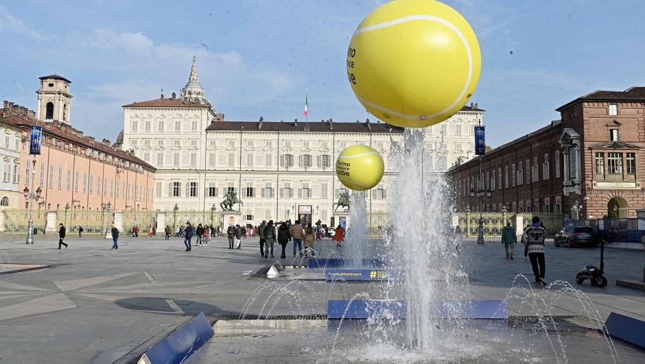 Anteprima stampa di Casa Tennis, Casa Gusto, Casa Media e inaugurazione degli eventi collaterali in occasione delle Nitto ATP Finals Torino 2024, Torino, 8 novembre 2024 ANSA/ ALESSANDRO DI MARCO