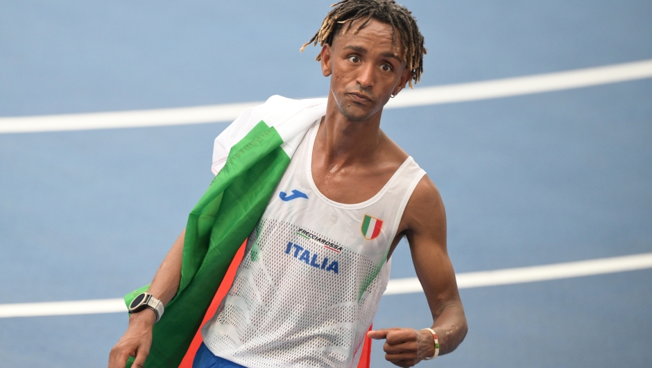 Italys  Yemaneberhan Crippa competes Half Marathon Mens during the 26th edition of Rome 2024 European Athletics Championships at the Olympic Stadium in Rome, Italy - Saturday, June 9, 2024 - Sport, Athletics ( Photo by Alfredo Falcone/LaPresse )