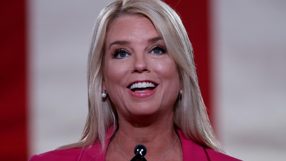 epa11734060 (FILE) - Former Florida Attorney General Pam Bondi addresses the Republican National Convention, via television feed, at the Mellon Auditorium in Washington, DC, USA, 25 August 2020 (re-issued 22 November 2024). US President-elect Donald Trump nominated former Florida Attorney General Pam Bondi as US Attorney General on 21 November, following the withdrawal of his previous nominee, Matt Gaetz.  EPA/Chip Somodevilla / POOL EDITORIAL USE ONLY