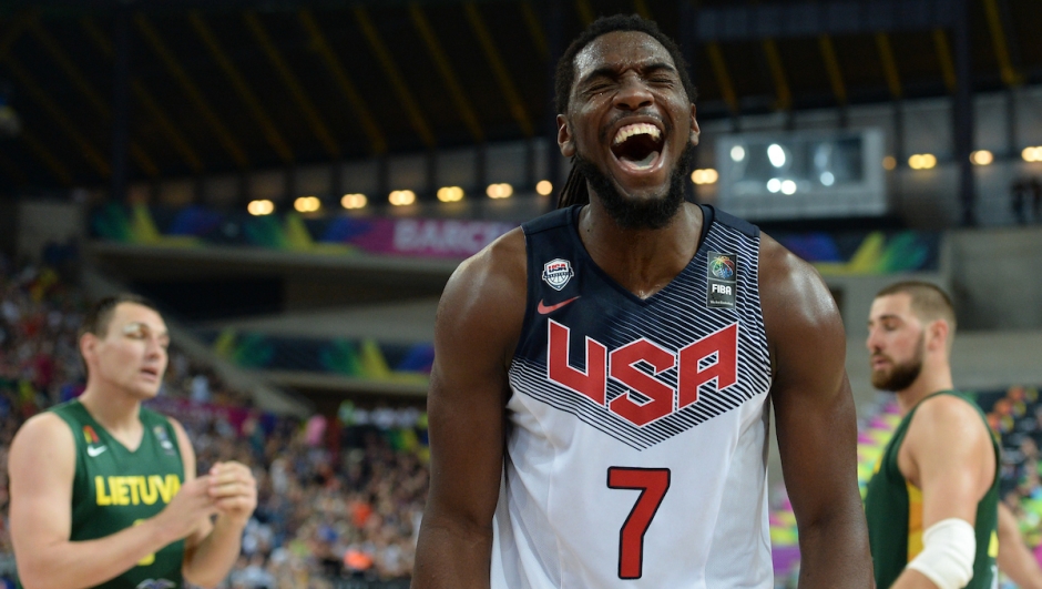 DESCRIZIONE : Barcellona Barcelona FIBA Basketball World Cup Spain 2014 Semi-Finals USA Lituania USA Lithuania
GIOCATORE : Kenneth FARIED
CATEGORIA : 
SQUADRA : USA
EVENTO : FIBA Basketball World Cup Spain 2014
GARA :  USA Lituania USA Lithuania
DATA : 11/09/2014
SPORT : Pallacanestro 
AUTORE : Agenzia Ciamillo-Castoria
Galleria : FIBA Basketball World Cup Spain 2014
Fotonotizia : Barcellona Barcelona FIBA Basketball World Cup Spain 2014 Semi-Finals USA Lituania USA Lithuania