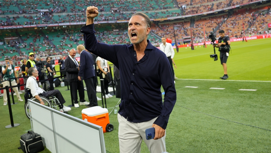 MILAN, ITALY - AUGUST 13: AC Milan owner Gerry Cardinale looks on before the Trofeo Berlusconi match between AC Milan and Monza on August 13, 2024 in Milan, Italy. (Photo by AC Milan/AC Milan via Getty Images)