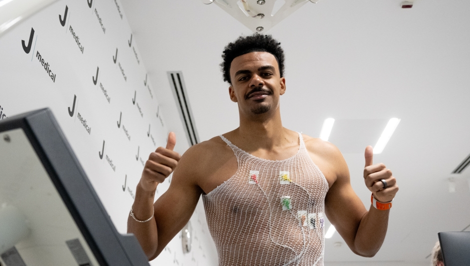  Juventus new signing Renato Veiga undergoes medical tests at Jmedical on January 27, 2025 in Turin, Italy. (Photo by Daniele Badolato - Juventus FC/Juventus FC via Getty Images)