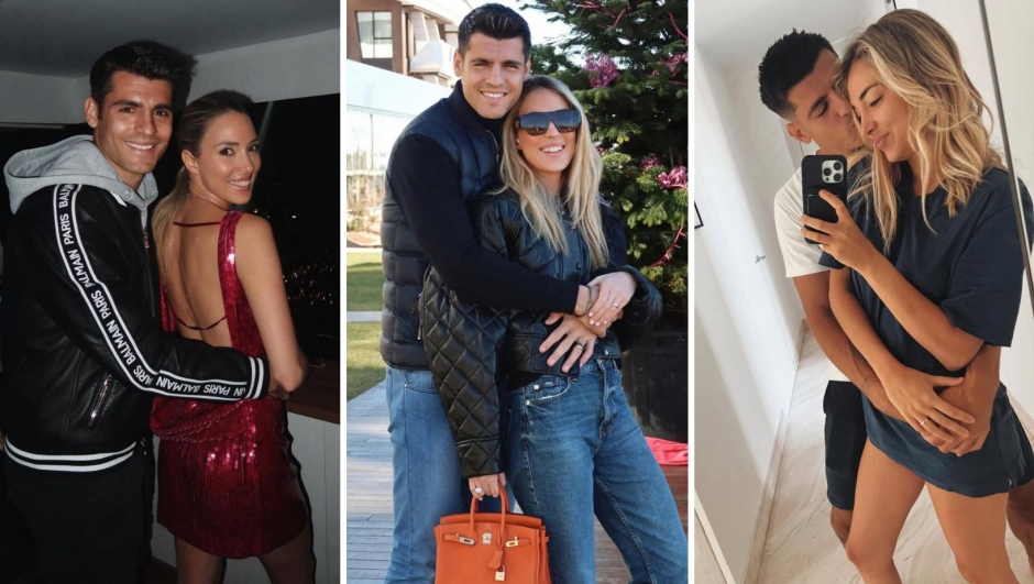 Alvaro Morata e Alice Campello in alcuni vecchi scatti su Instagram