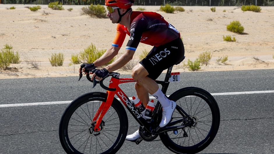 UAE Tour 2024 - 6th Edition - 1st stage Al Dhafra Walk Madinat Zayed - Liwa 141 km - 19/02/2024 - Elia Viviani (ITA - INEOS Grenadiers) - photo Luca Bettini/SprintCyclingAgency?2024