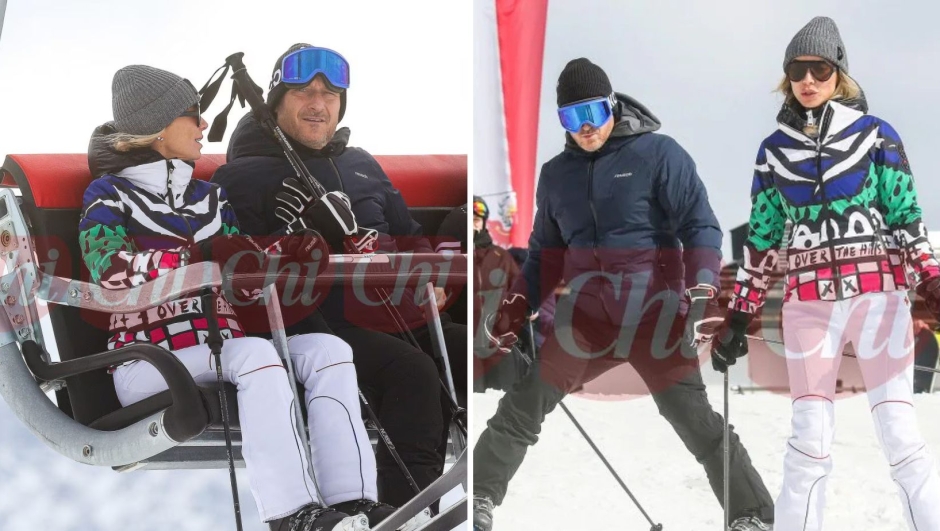 Francesco Totti e Noemi Bocchi, vacanza sulla neve in Val Gardena