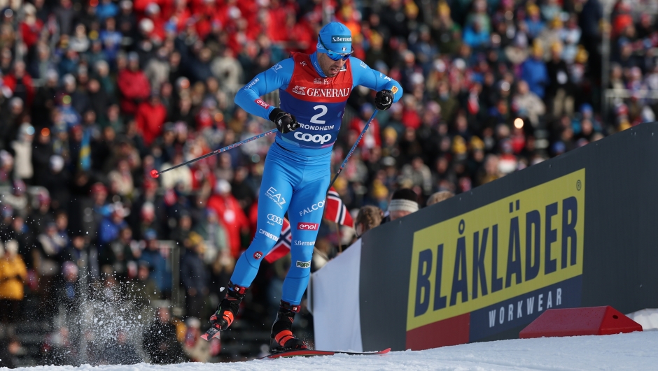 TRONDHEIM, NORWAY - FEBRUARY 27: Federico Pellegrino of Team Italy competes during the Men's Individual Sprint F Qualification event in the FIS Nordic World Ski Championships Trondheim at Granasen Ski Centre on February 27, 2025 in Trondheim, Norway. (Photo by Lars Baron/Getty Images)