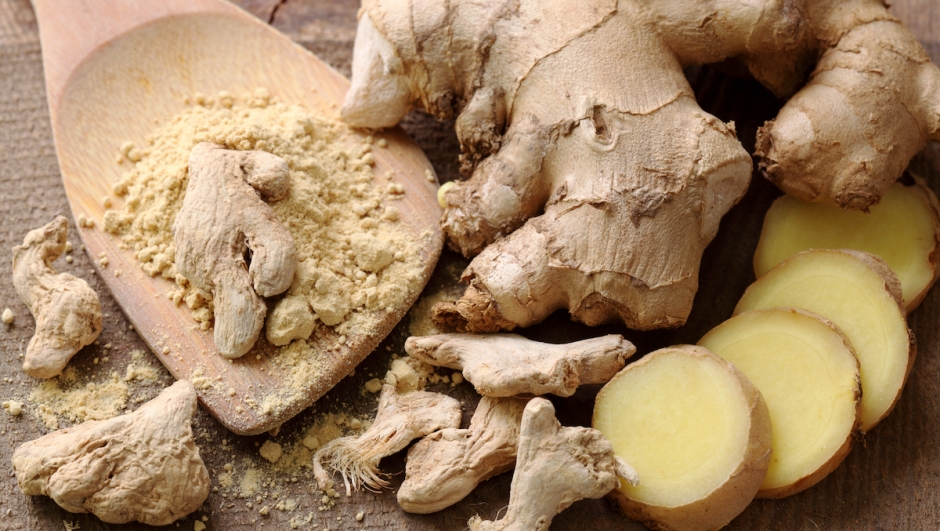 Fresh, dried and powdered ginger