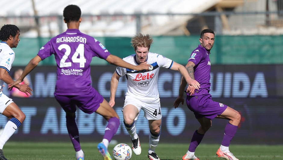  Marco Brescianini of Atalanta BC in action during the Serie A match between Fiorentina and Atalanta at Stadio Artemio Franchi on March 30, 2025 in Florence, Italy. (Photo by Gabriele Maltinti/Getty Images)