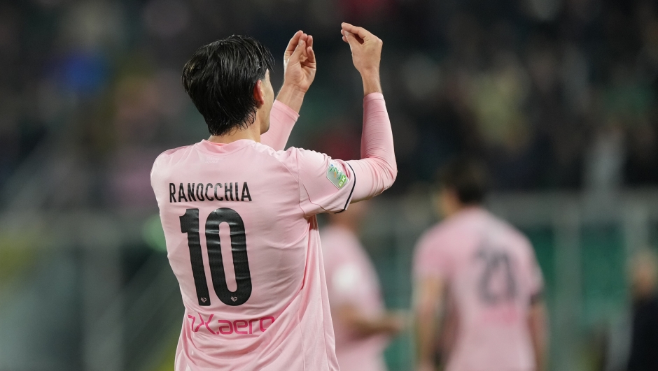 Esultanza goal 2-0 di FILIPPO RANOCCHIA del Palermo durante la partita di Serie B tra Palermo e Avellino allo stadio Renzo Barbera di Palermo, Italia - Domenica 05 Aprile 2026. Sport - Calcio. (Foto di Giovanni Isolino/Lapresse)