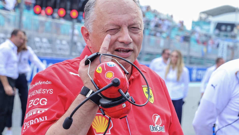 epa12928674 Scuderia Ferrari team principal Frederic Vasseur stands at the starting grid prior the Sprint at the Miami International Autodrome in Miami Gardens, Florida, USA, 02 May 2026. The 2026 Formula 1 Miami Grand Prix will be held on 03 May.  EPA/CRISTOBAL HERRERA-ULASHKEVICH