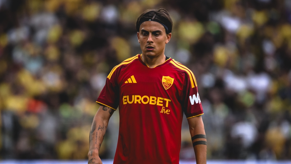  Paulo Dybala of AS Roma during the pre-season friendly match between Borussia Dortmund and AS Roma at Signal Iduna Park on August 15, 2026 in Dortmund, Germany. (Photo by Fabio Rossi/AS Roma via Getty Images)