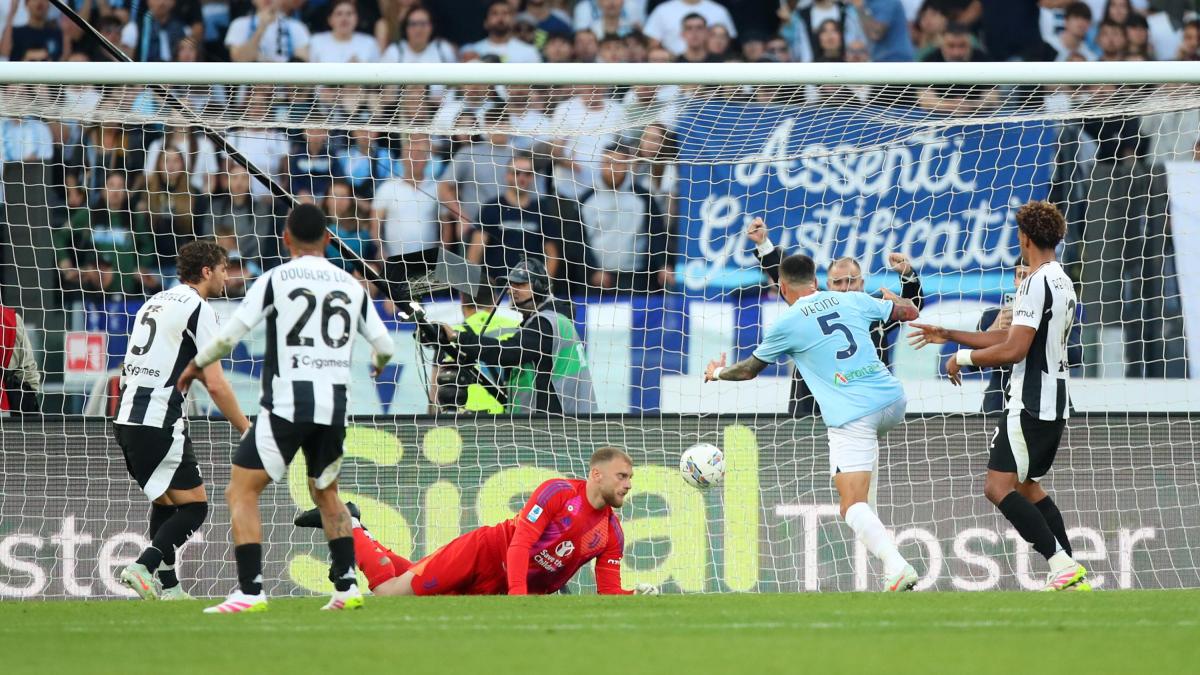 Juve (in 10) gelata da Vecino. Kolo Muani gol, ma la Lazio pareggia al 96'