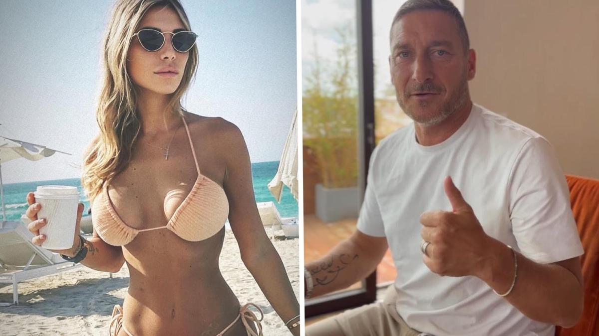 Francesco Totti e Noemi Bocchi innamorati al mare: lo scatto passionale Francesco Totti e Noemi Bocchi innamorati al mare: lo scatto passionale