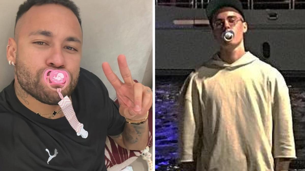 ciuccio per adulti anche neymar cede alla moda