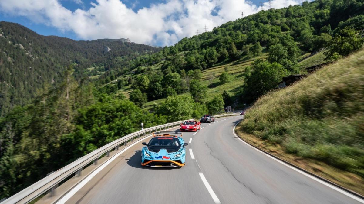 la gumball 3000 in italia con patrice evra ed elettra lamborghini