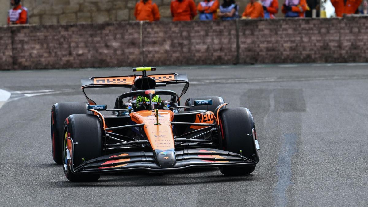 GP Azerbaigian, Norris si prende le FP1. Leclerc 3°, Hamilton colpisce il muro