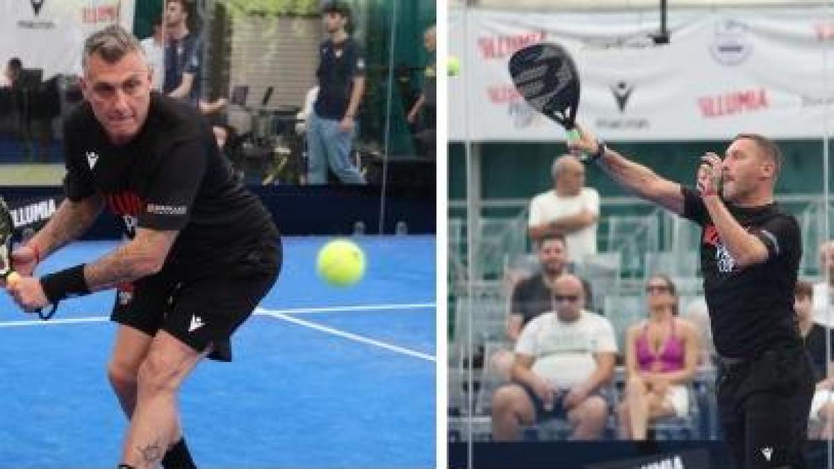 A Tortona Roma-Inter diventa una sfida di padel: Totti, Vieri &co si affrontano in un torneo benefico