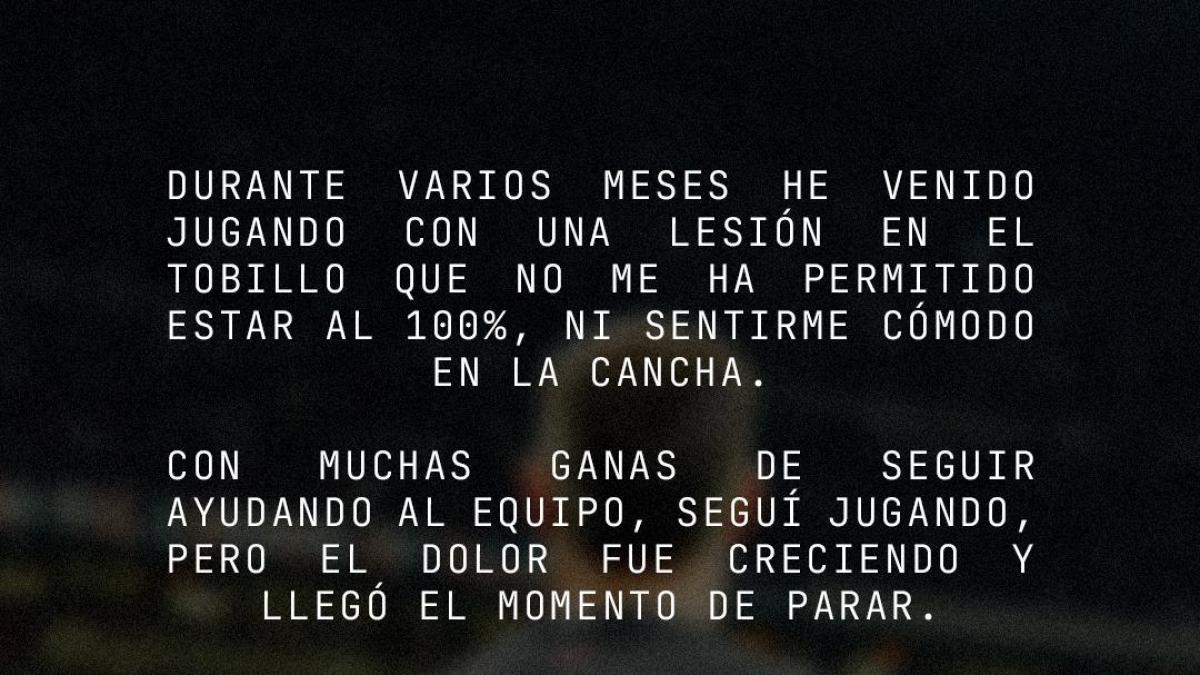 Gimenez: "Da mesi gioco con un infortunio alla caviglia". Ecco che cosa farà ora