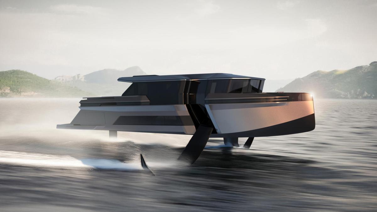 Il superyacht elettrico con le ali, volerà sull