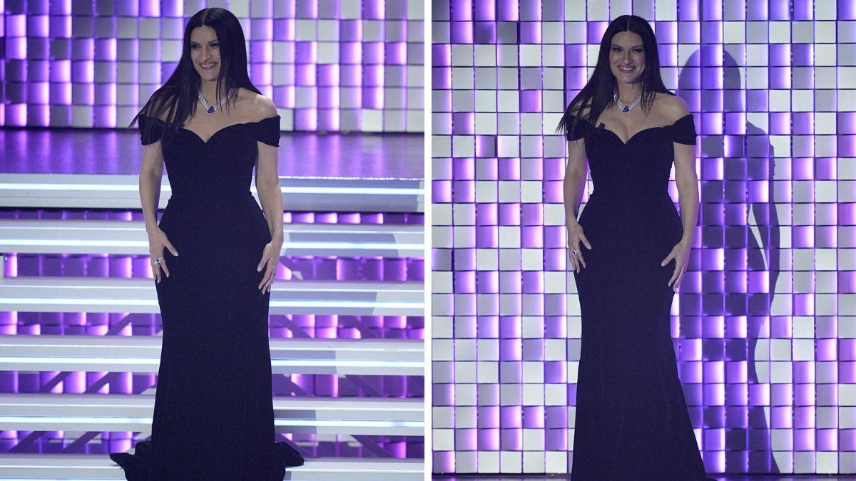 I vestiti di Laura Pausini a Sanremo 2026: l'outfit firmato Giorgio Armani Privé