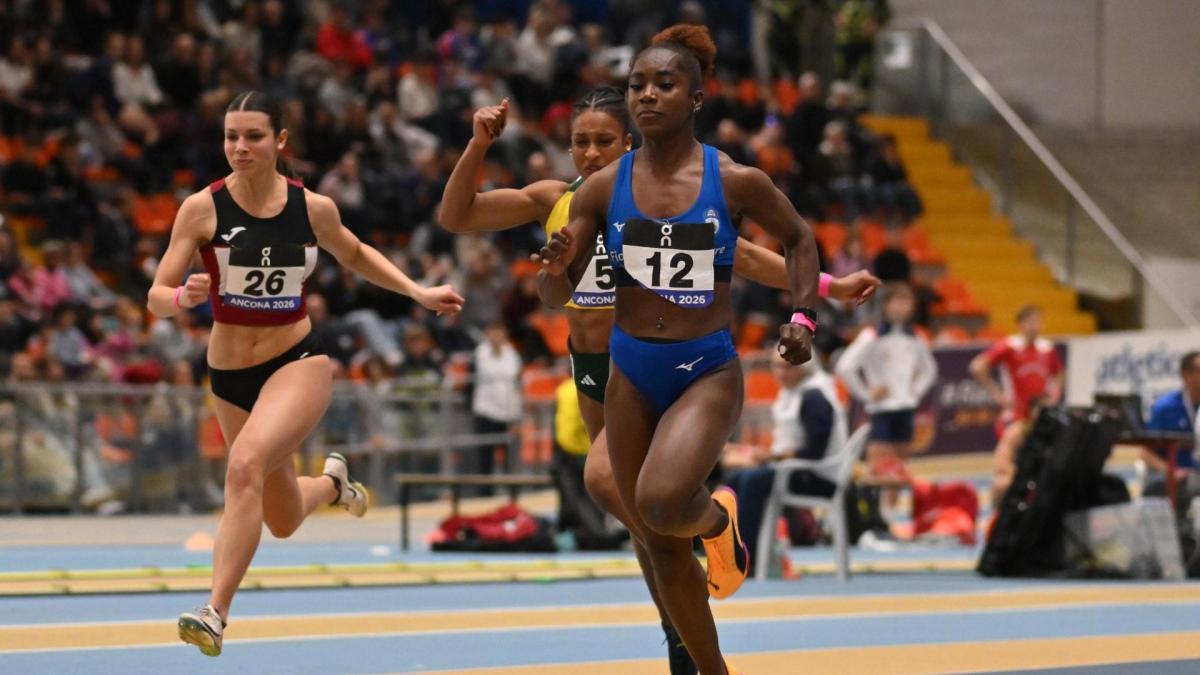 Tricolori indoor: conferma Dosso nei 60 (7”10) con baby Doualla in scia (7”21)