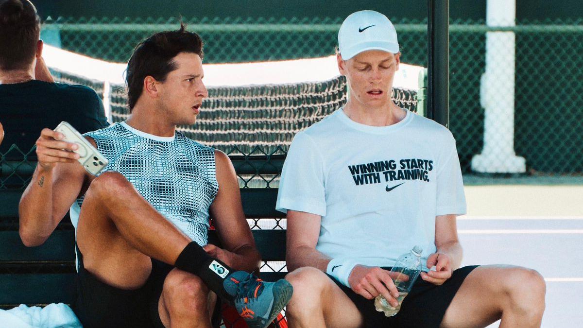 Sinner e Darderi si allenano insieme prima del debutto a Indian Wells