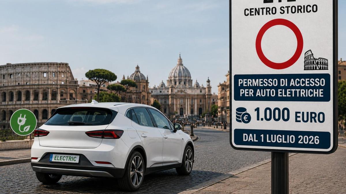 Ztl d'oro a Roma: le elettriche devono pagare mille euro, le altre il doppio