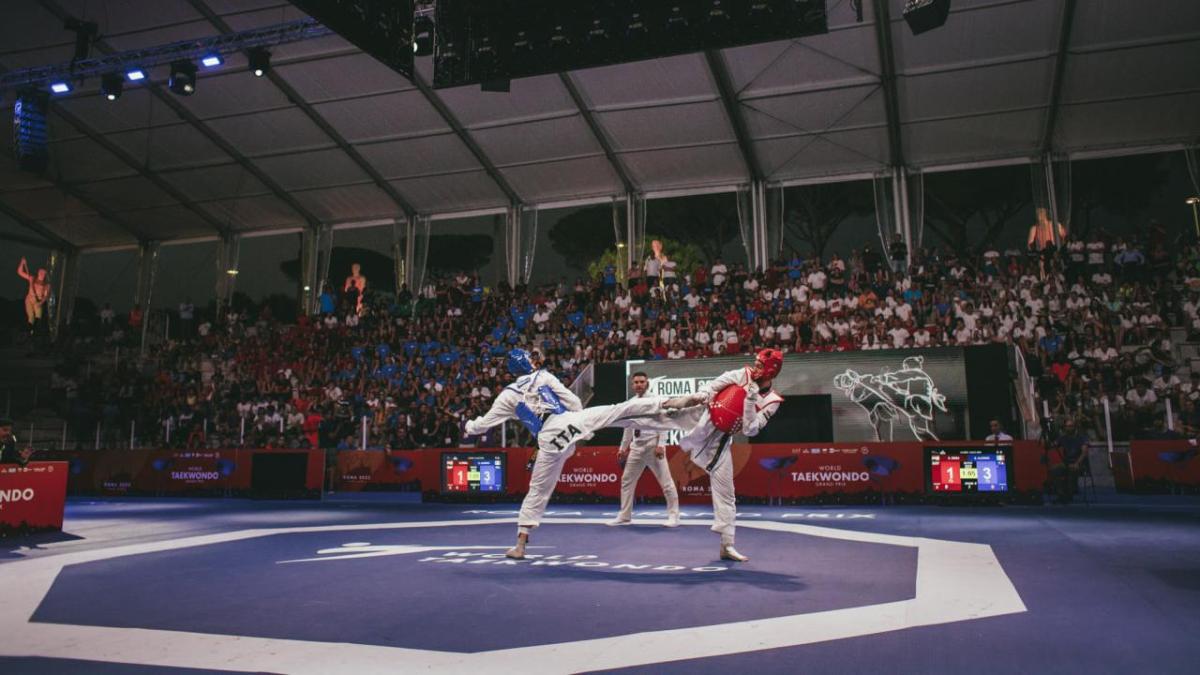 world taekwondo grand prix al foro italico le sfide tra i migliori al mondo con visione sui giochi