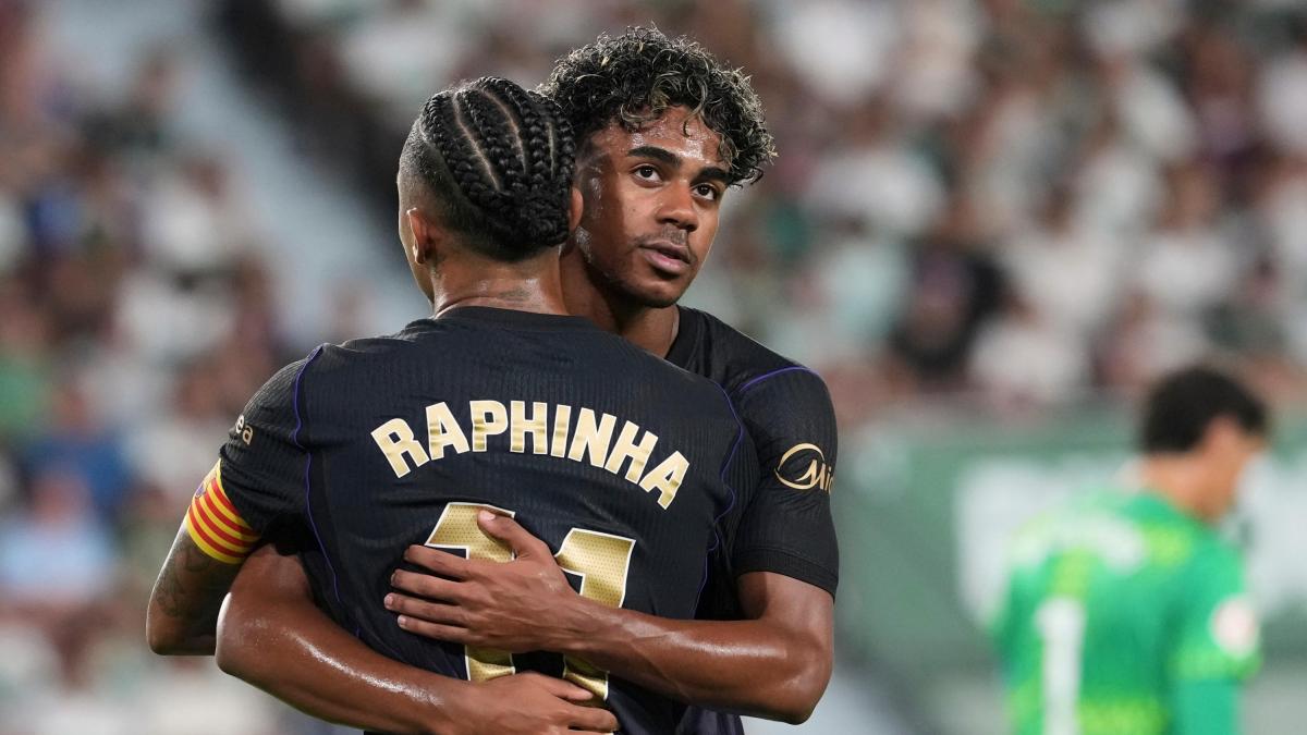 Barça a valanga all'esordio: super Raphinha e manita all'Elche