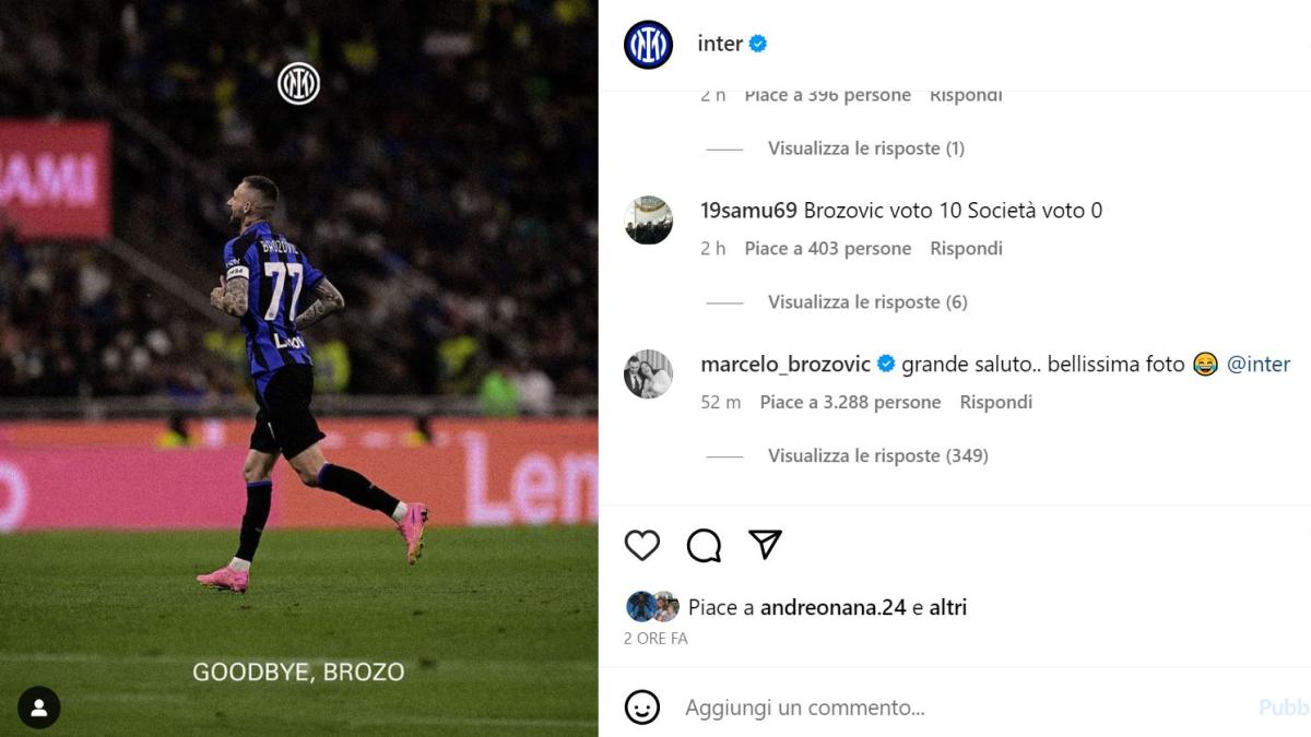 L'Inter saluta Brozovic: il giocatore risponde