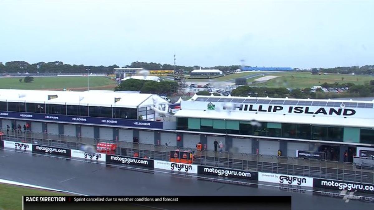 MotoGP Sprint Race i Australien har ställts in på grund av dåligt väder