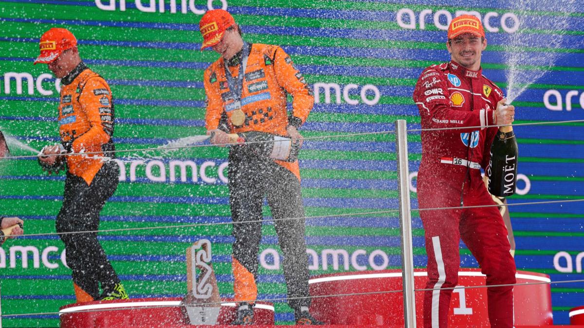 Pazza F1 in Spagna: McLaren show con Piastri-Norris, Leclerc 3° sotto indagine, penalità Verstappen