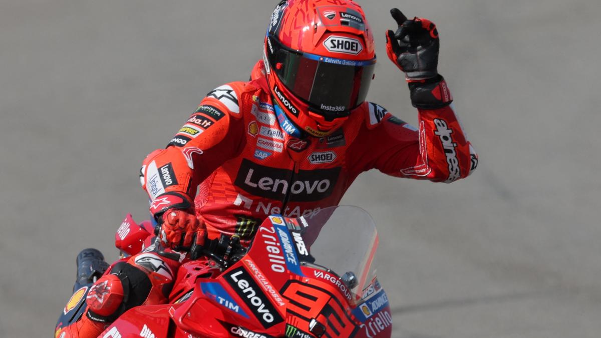 MotoGP Aragon, Marc Marquez mostruoso: pole e record della pista. Bagnaia è 4° MotoGP Aragon, Marc Marquez mostruoso: pole e record della pista. Bagnaia è 4°