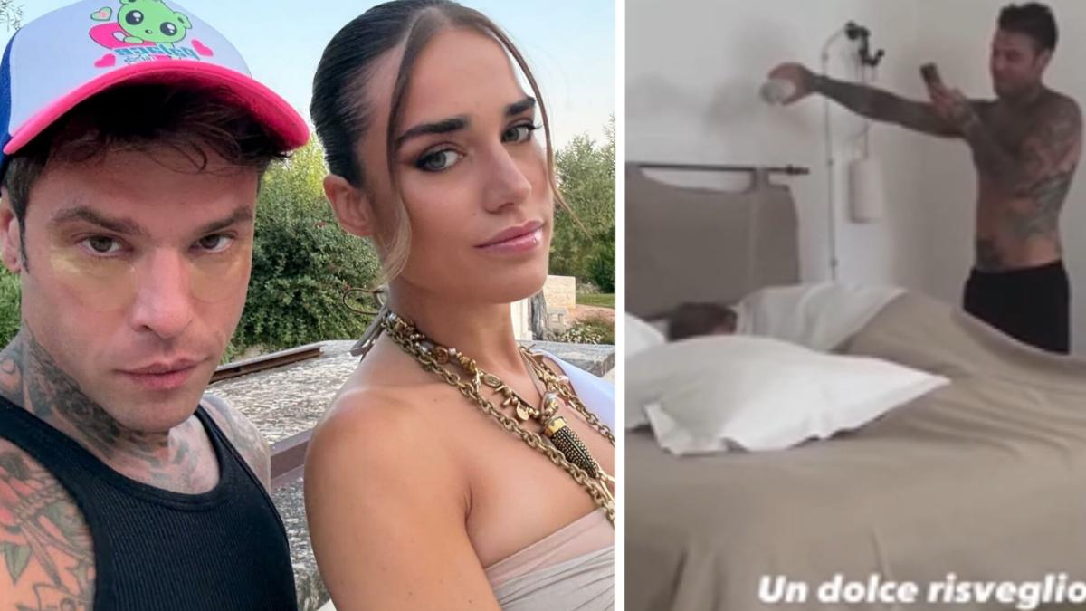fedez e clara in puglia insieme risveglio con gavettone